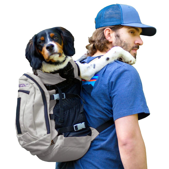 K9 Sport Sack | Adjustable Dog Carrier Backpack (Medium Plus 2 - Light Grey)