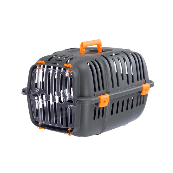Ferplast Jet Pet Carrier: Value Dog Carrier Suitable for Toy Dog Breeds & Small Cats Assembled Dimensions are 18.51L x 12.6W x 11.42H inches Orange