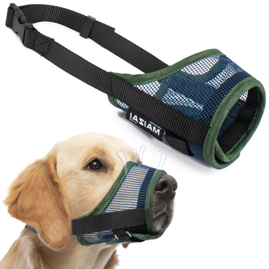 Coppthinktu Dog Muzzle Soft Mesh Muzzle for Small Medium Large Dog Mouth Guard Breathable Dog Muzzles to Prevent Biting Barking Adjustable Dog Mouth Cover Muzzle for Dog Allow Panting Drinking
