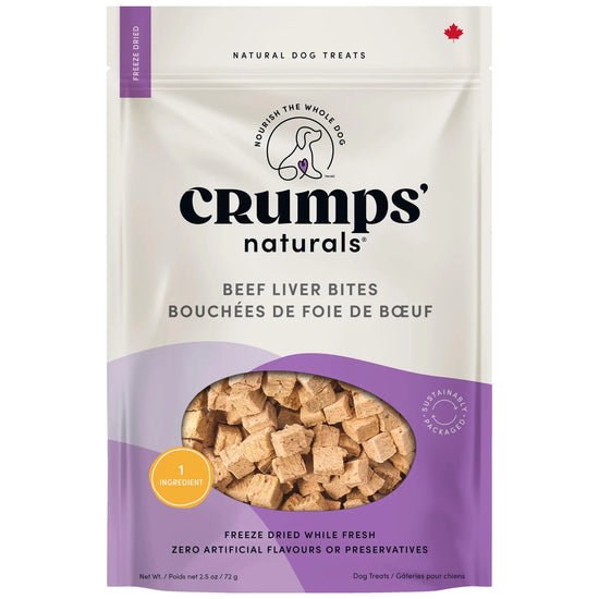 Crumps Naturals Beef Liver Bites For Pets 2.3-Ounce
